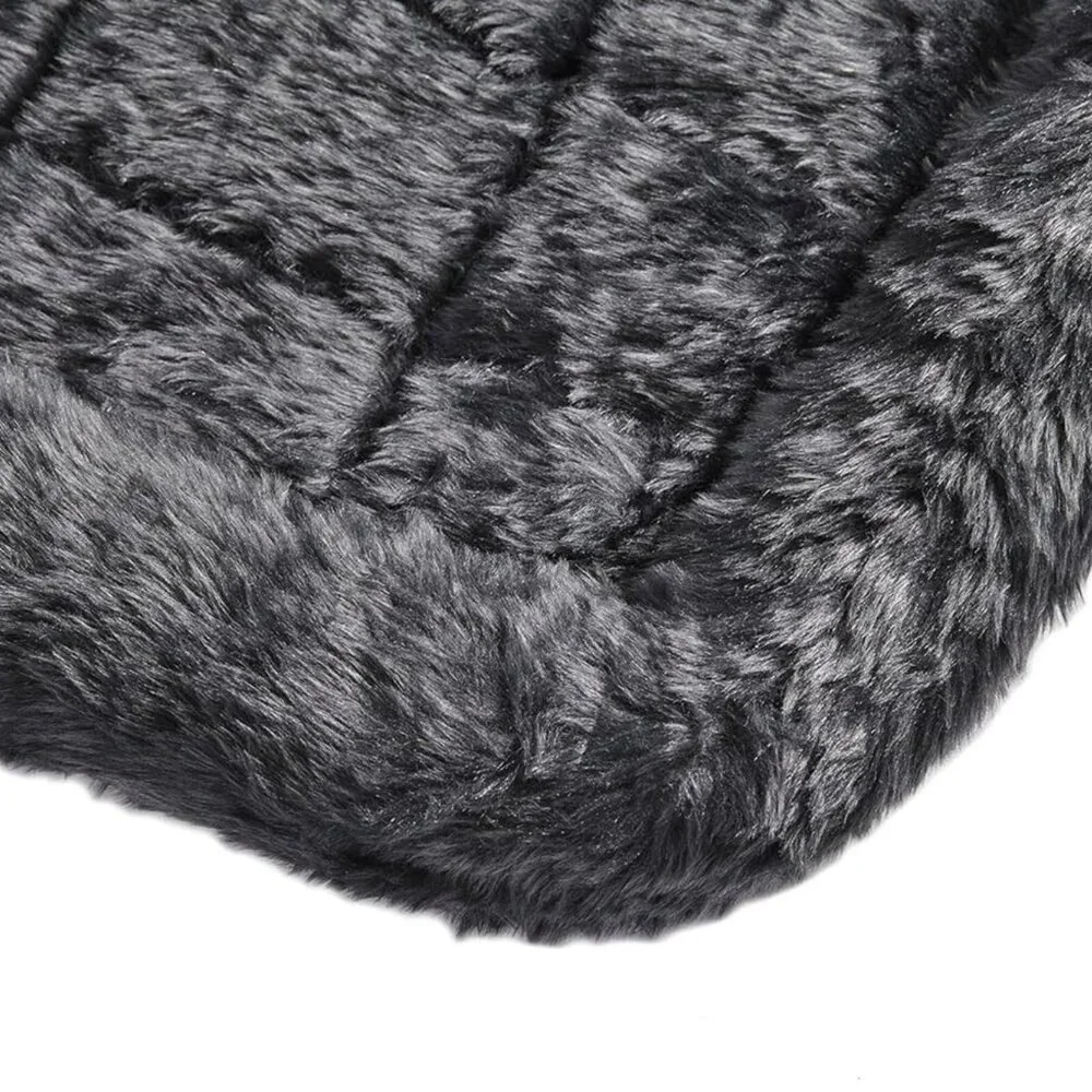 17 Inch Gray Dog Bed or Cat Bed W/ Comfortable Bolster Ideal for 
